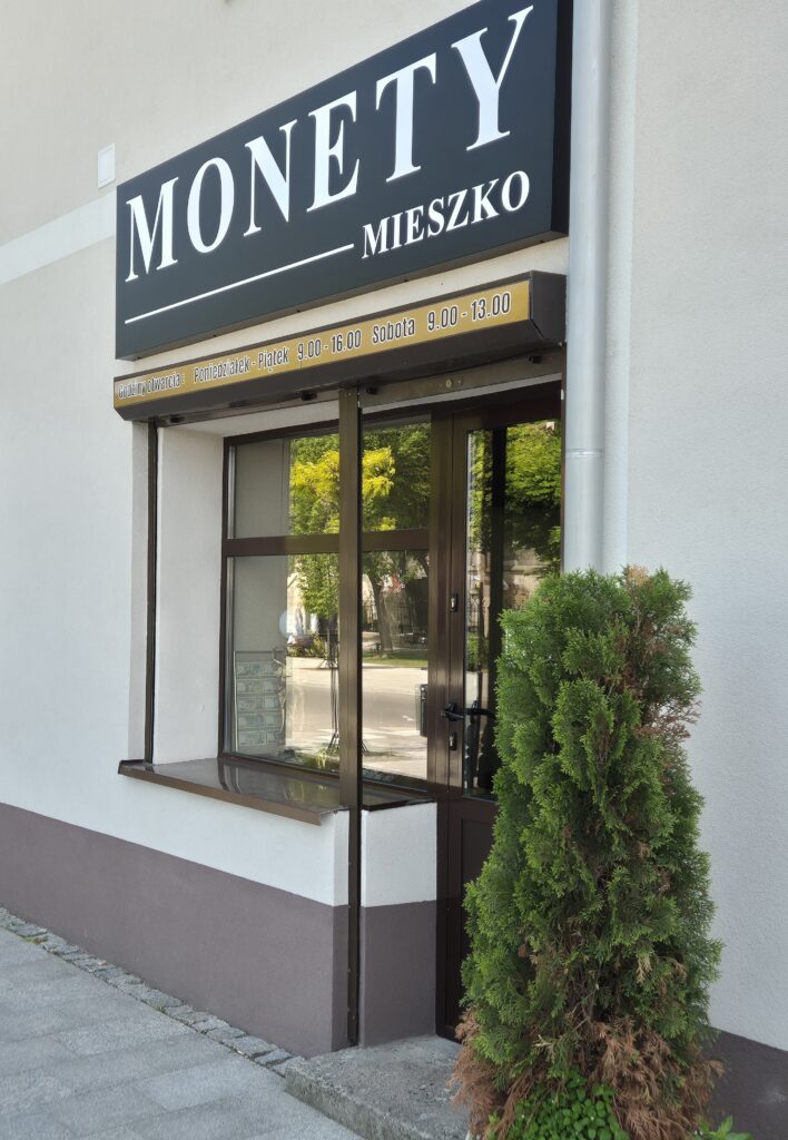 Nowy adres salonu Monety Mieszko – Plac Kościuszki 1 lokal 2 w Końskich